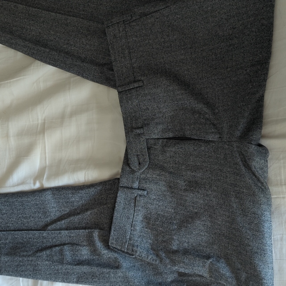 PT01 Dress Wool Pants Gray Herringbone